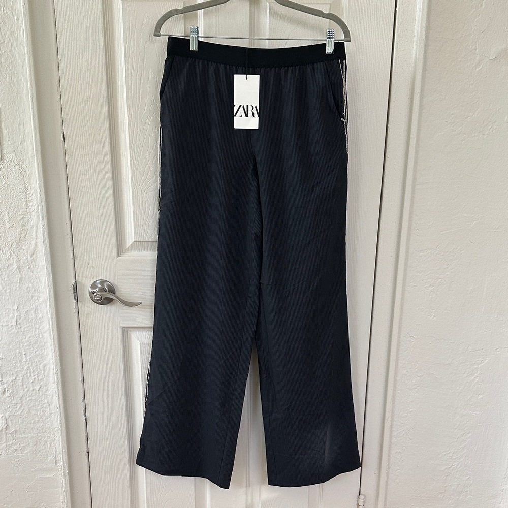 Zara Striped Boxer-Style Trousers